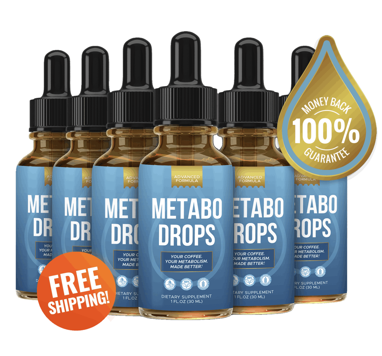 Metabo Drops-full 6 bottle bundle