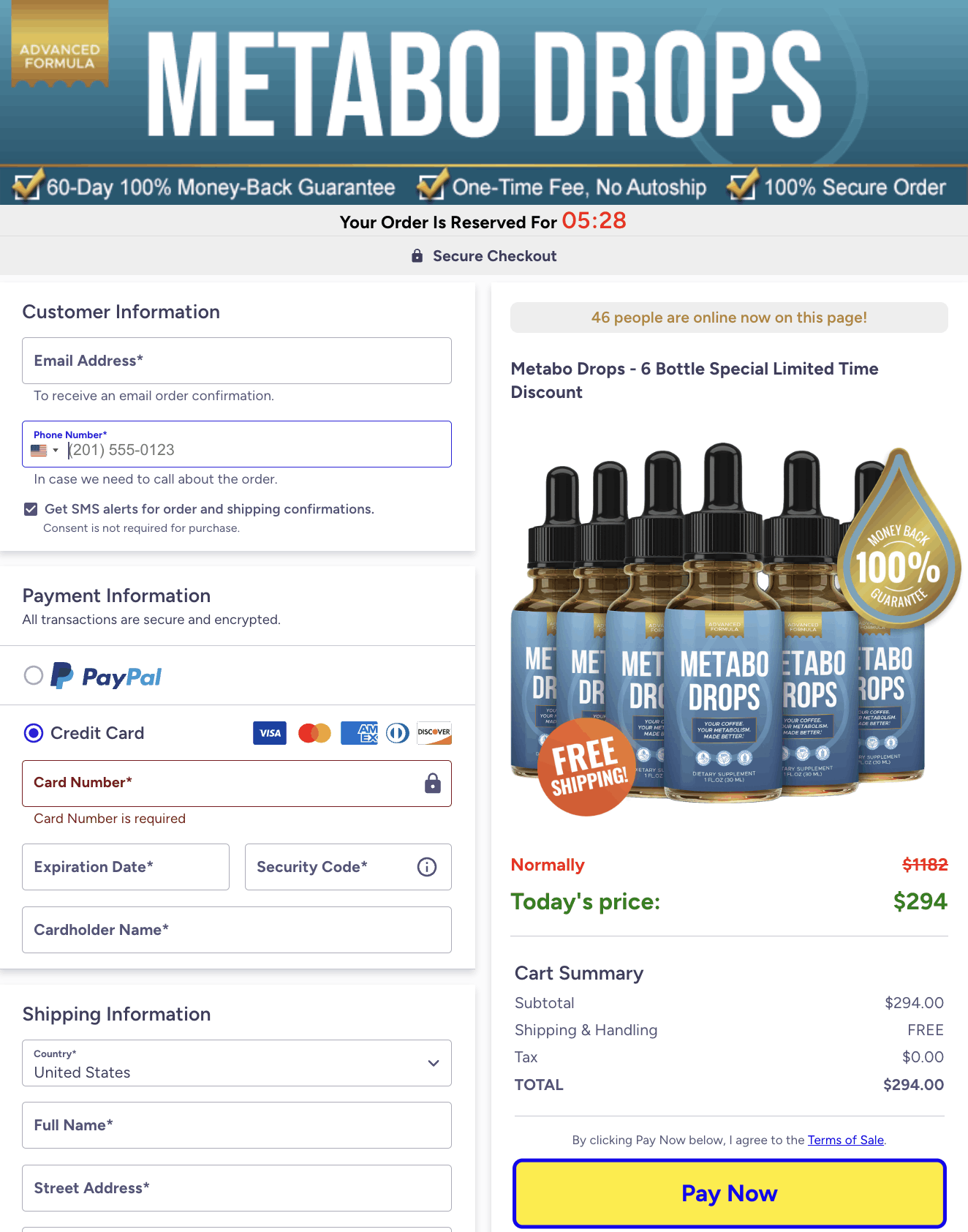 metabo drops -order-page